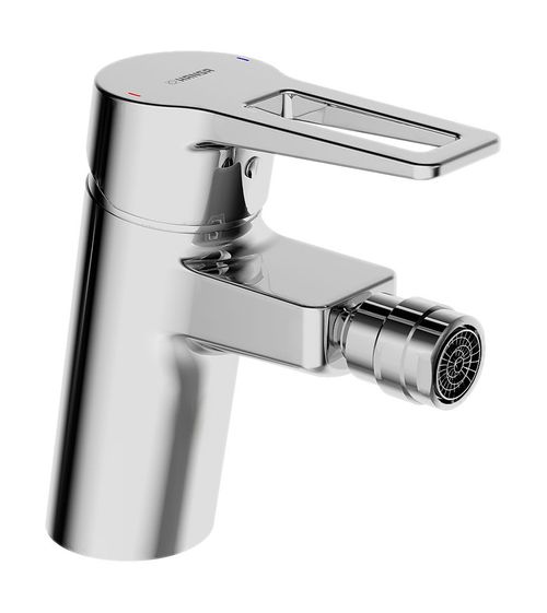 HANSA-Einhebelmischer-Bidet-Batt-HANSATWIST-0906-BuegelhebelZugstangenablaufgarnitur-Ausladung-112mm-DN15-Chrom-09063285 gallery number 1